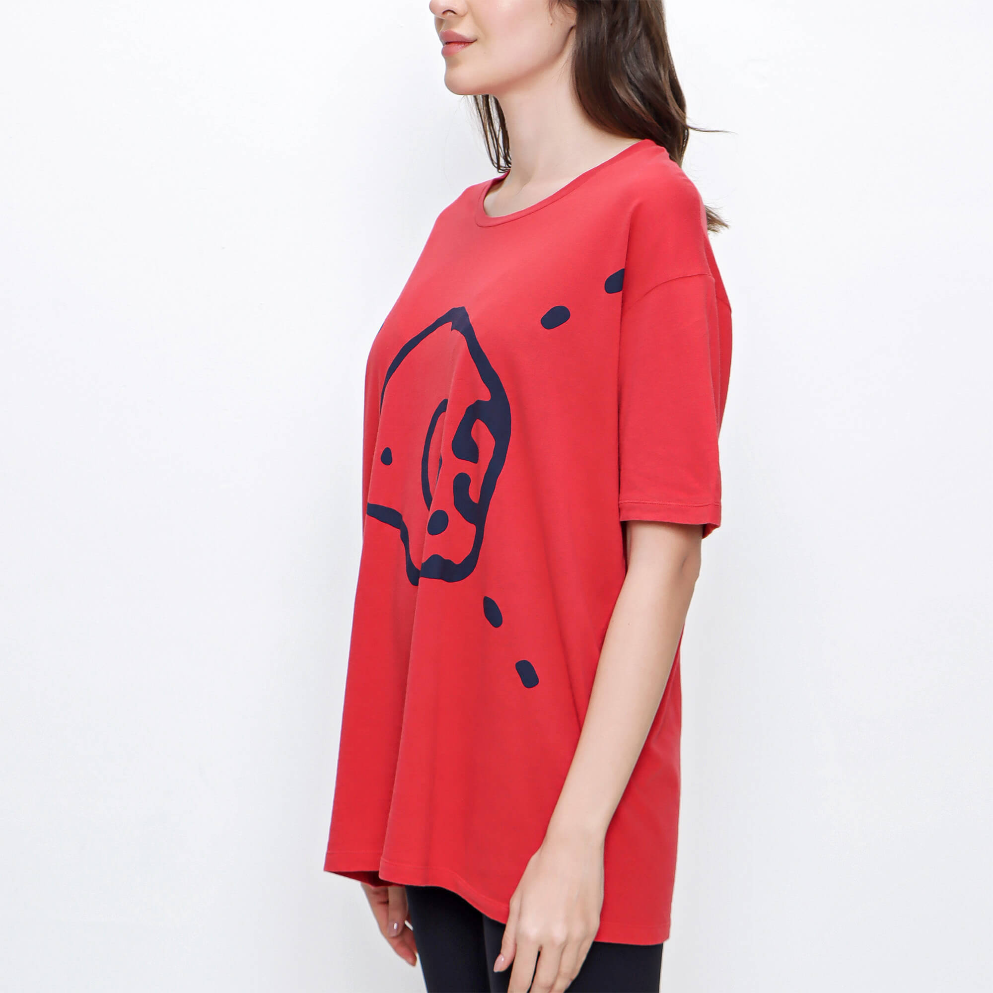 Gucci - Red Cotton Ghost Printed T shirt 